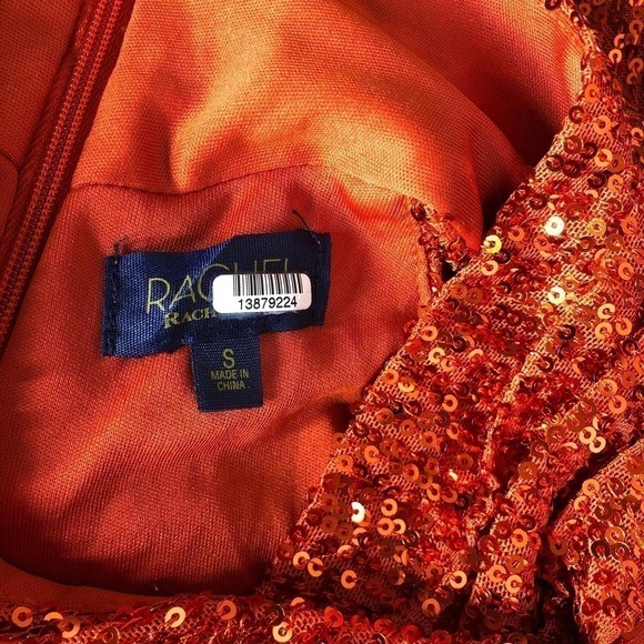 Rachel Rachel Roy Harland Gown Sequin Red S - Picture 8 of 11